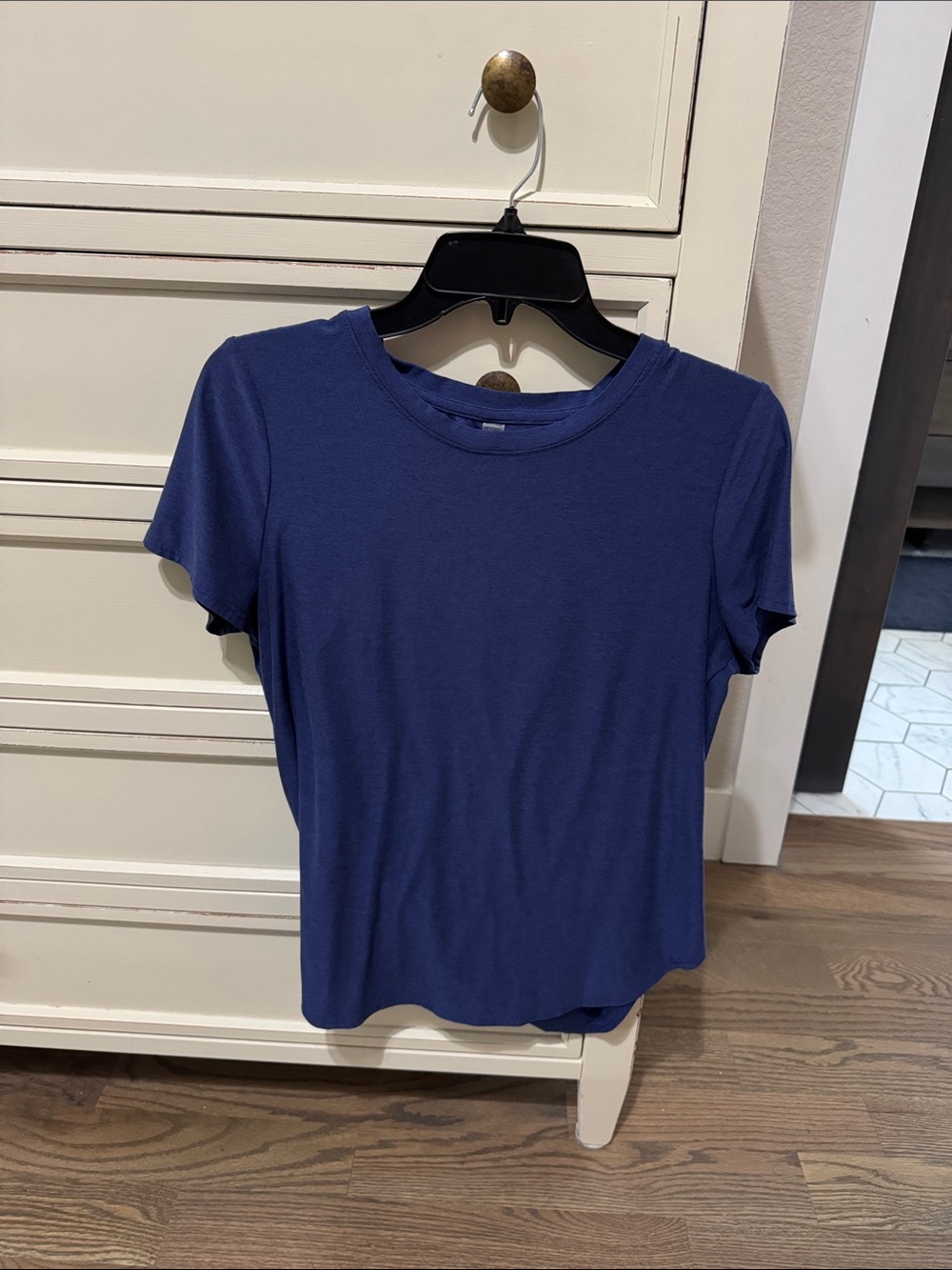 Beyond Yoga Navy Short-Sleeve Crew Tee